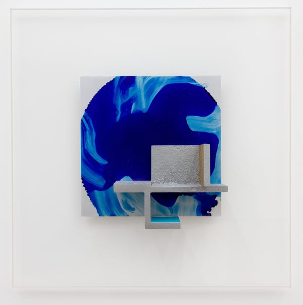 Toby Paterson RSA (Elect) Analogique, 2020 Acrylic and dye on aluminium and Perspex  50 x 50 x 10 cm