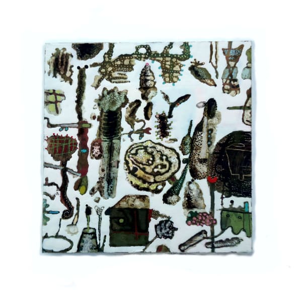 Lennox Dunbar RSA Botanical Painting 1, 2021 Mixed media 45 x 45 cm