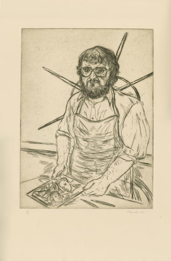 Alexander Moffat RSA Untitled (Portrait of Alfons Bytautas), 1987 Etching Paper size: 50 x 66 cm Image size: 33 x 45 cm Edition of 10