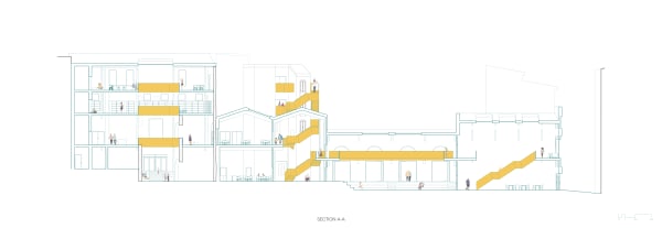 Emily Morgan Section A-A, 2024 Digital illustration 80 x 28 cm