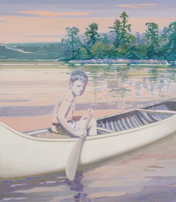 Barry McGlashan The Writer As A Boy Acrylic and oil on canvas 131 x 151 x 4 cm (unframed), 132 x 152 x 4 cm (framed)