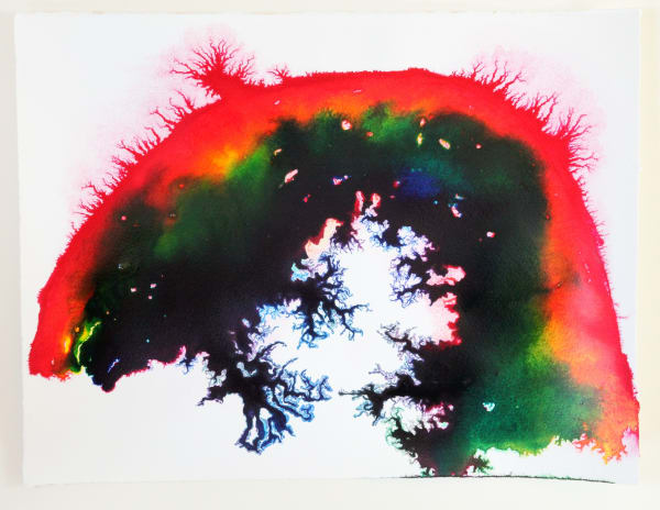 Graham Fagen RSA Lockdown Rainbow (3) Indian ink on Waterford 300g/m watercolour paper Signed and inscribed with title and date on reverse 28.5 x 38 cm