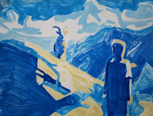 Poppy Fraser Mountain Goat, 2024 Monotype 92 x 120 cm