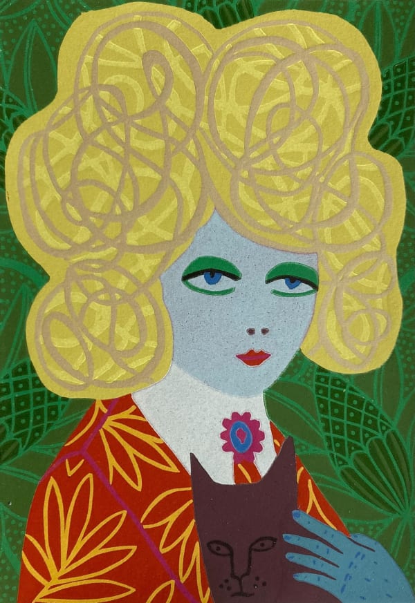 Claire Roberts Coorie, 2022 Linocut Unframed: 27.5 x 19 cm Framed: 52 x 40 cm Edition of 7