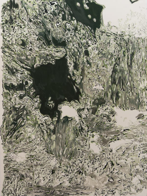 Lara Juneman Green, 2024 Oil pastel, chalk and acrylic on canvas 120 x 60 cm