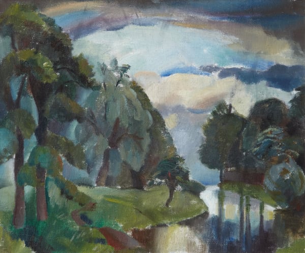 William Gillies RSA Park on the Tyne, Haddington, c. 1924-25 oil on canvas 36.2 x 44.3cm (support)