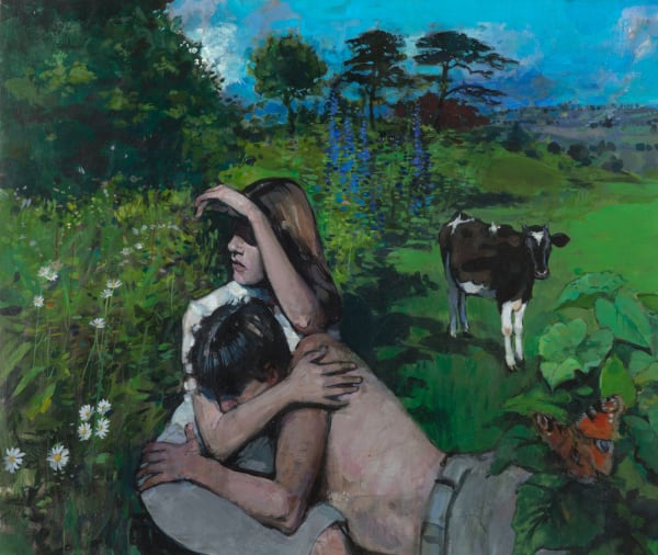 George Donald RSA Calf Love: Todrig, 2017 Acrylic on linen board 43 x 52 cm