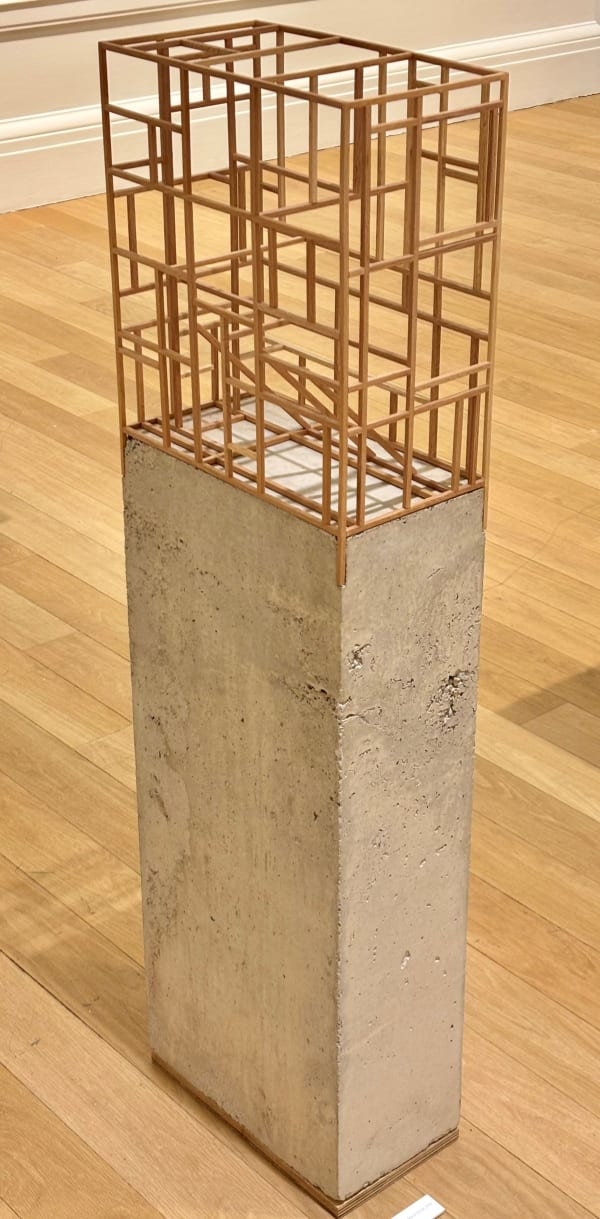 Paul Ring Later Bedroom; Brinkburn Manor House, 2024 Pine and concrete 142 x 42 x 34 cm