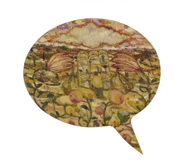 Joe Fan RSA Beautiful Lie Oil on canvas 40 x 40 cm