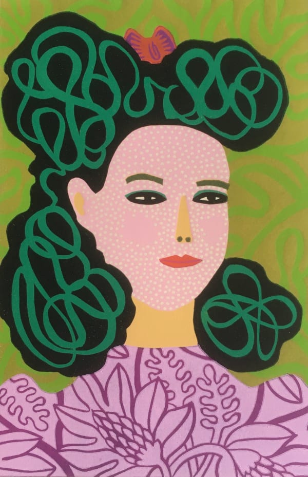 Claire Roberts Darling, 2021 Linocut Unframed: 30.5 x 20 cm Framed: 52 x 40 cm Edition of 9