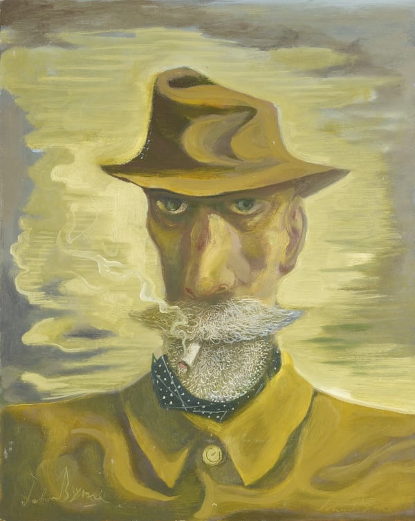 John Byrne RSA Secret Agent, 2018 Oil on board 50 x 40 cm