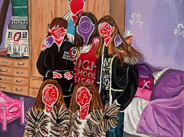 Rachel Glen The Birthday Curse 9, 2023-2024 Acrylic on canvas 25 x 20 cm