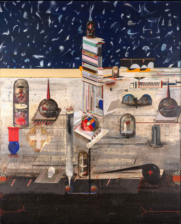 Ian Howard RSA The Invisible College Mixed media on canvas 230 x 200 cm