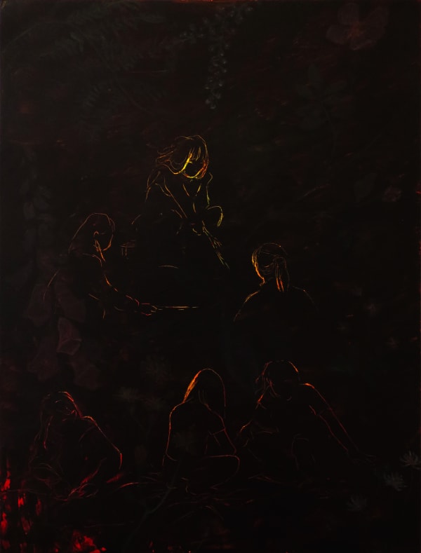 Tama Marie Gray Potions, 2024 Acrylic on board 39.5 x 30 cm