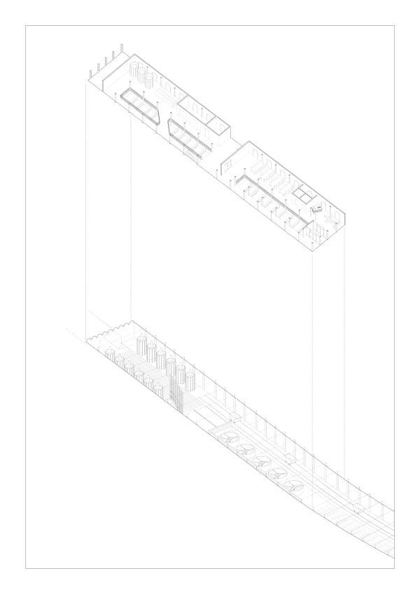 Alexandra Adams and Euan Campbell Botanic Gardens Axonometric, 2020 Digital mixed media 30 x 21 cm
