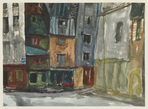 William Wilson RSA Old Houses, Paris, around 1957-58 Watercolour 28.2 x 38.9 cm