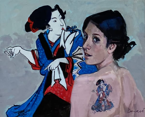 George Donald RSA Cultural Appropriation Acrylic on linen board Image: 25 x 20 cm Framed: 38 x 33 cm