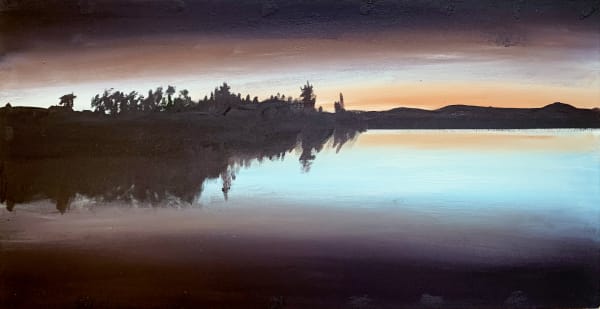 Aidan Stephen Ibid VI, 2020 Oil on board 29 x 56 cm