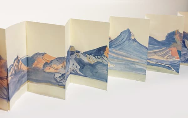 Georgia Rose Murray Blandal, Ny Alesund Sunrise Watercolour on paper 21 x 15 x 200 cm