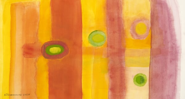 Andrew Stenhouse RSA Journeys to LE16 Watercolour Image: 51.5 x 28 cm Frame: 65 x 41 cm