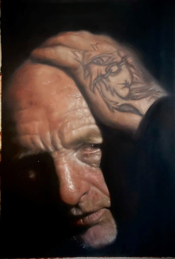 Amy Odlum Valediction, 2024 Oil on paper 49 x 37 cm