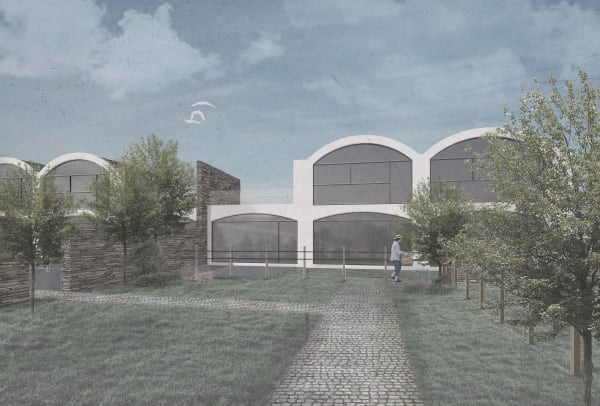 Laura Sutherland The Scottish Villas, 2024 Rendered image 68 x 46 cm