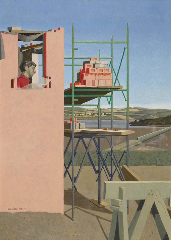Kirkland Main RSA Construction , 1978 Egg tempera on gesso laid on hardboard 60 x 42.5 cm