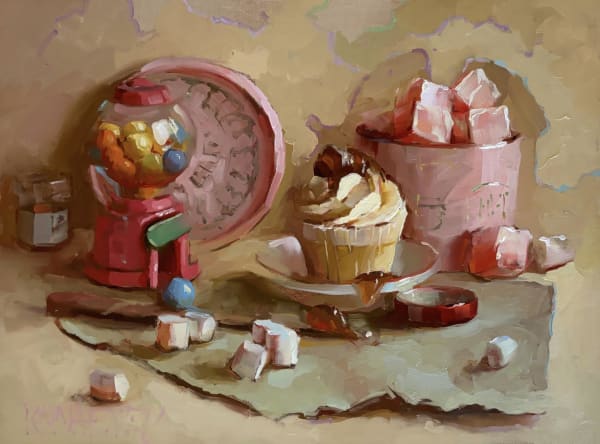 Kayla Martell Candy Stash, 2024 Oil Unframed: 30 x 40 x 1 cm Framed: 34 x 44 x 3 cm