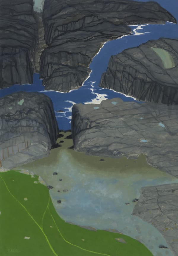 Frances Walker RSA, Rocks and Sea, 1988