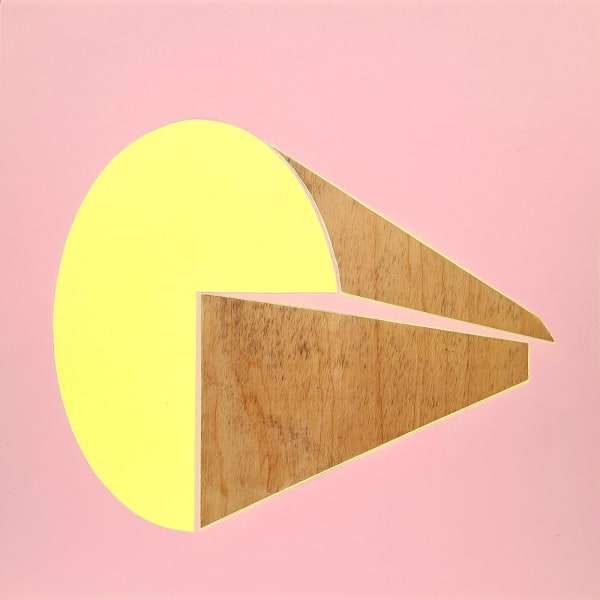Olivia Jones Hay Day, 2024 Spray paint and acrylic on birch ply Unframed: 40 x 40 x 2 cm Framed: 45 x 45 x 4 cm