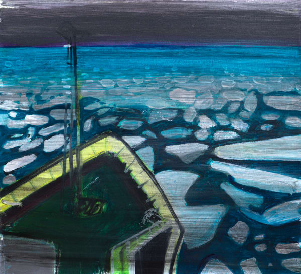 Barbara Rae RSA, Through the Ice Sea, 2016
