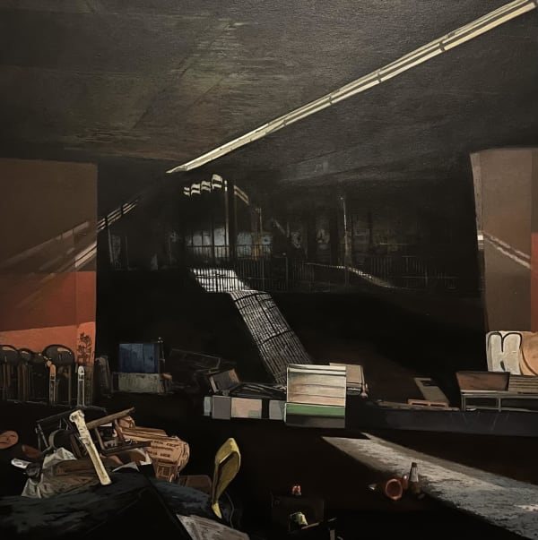 Owen Boyle Naemer, 2025 Oil Unframed: 81 x 81 x 3 cm Framed: 89 x 89 x 40 cm