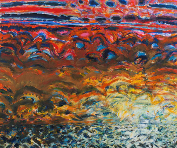 John Houston RSA Untitled (Bass Rock, Sunset), 1998 Oil on canvas 152.5 x 183 cm