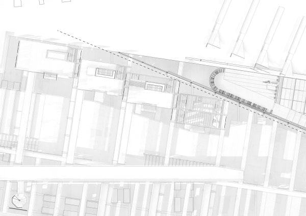 Toby Eccleston and Daniel Anderson Plan of the Market [refectory], 2023 Architectural Drawing Print 42 x 29.7 cm
