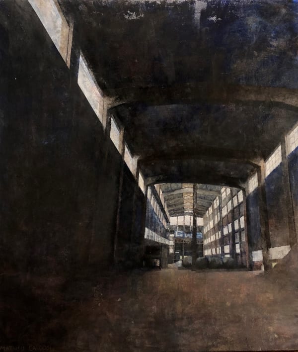 Mathieu Cardosi Inside Rüdersdorf Chemical Factory Oil on board 100 x 70 cm