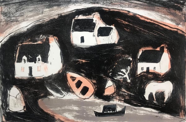 Anne Redpath RSA Landscape Kyleakin, late 1950s Lithograph Printed with Harley Brothers Ltd, lithographic printers in Edinburgh 35.5 x 53 cm