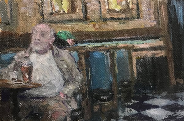 Henry Kondracki RSA The Central Bar, Leith Oil on canvas 10 x 15 cm