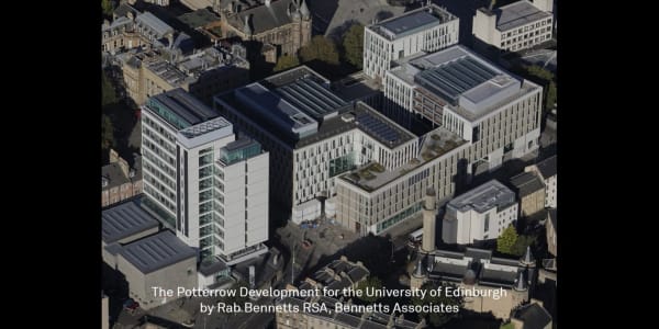 Rab Bennetts RSA, Potterrow Development for the University of Edinburgh; history, design, construction, completion