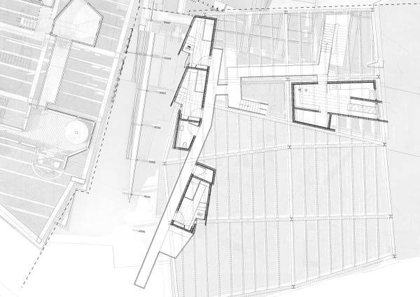 Toby Eccleston and Daniel Anderson Plan of the Dormitories [cells], 2023 Architectural Drawing Print 42 x 29.7 cm