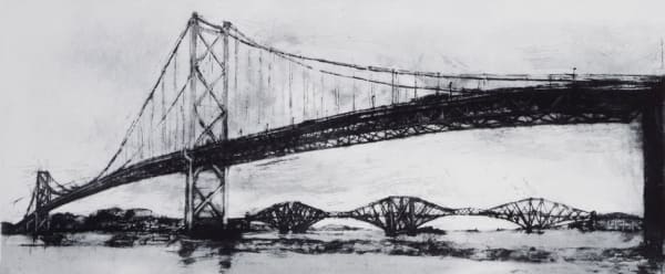 Kate Downie RSA The Art of Crossing, 2014 Etching Image: 33 x 79 cm Paper: 55 x 99 cm Edition of 50