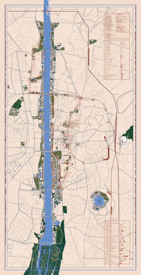 Vsevolod Yurchenko Sabarmati City Carpet Digital drawing on fabric 160 x 82 cm