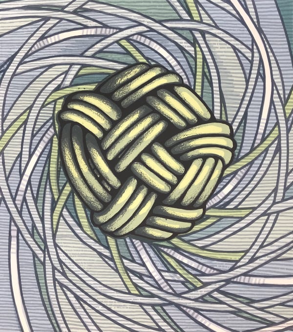 Arthur Watson PPRSA Swirling Eddy, 2023 Screenprint Image: 43 x 38 cm Framed: 50 x 45 cm Edition of 12