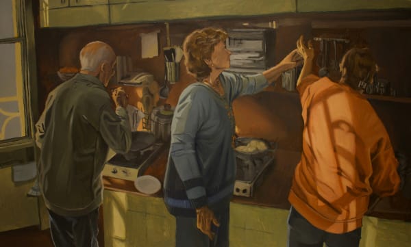 Vittoria Ginevri Pray that you may one day return to Piazza St. Prisca for, in its absence, you will realise your grief., 2025 Oil paint on board 60 x 100 cm