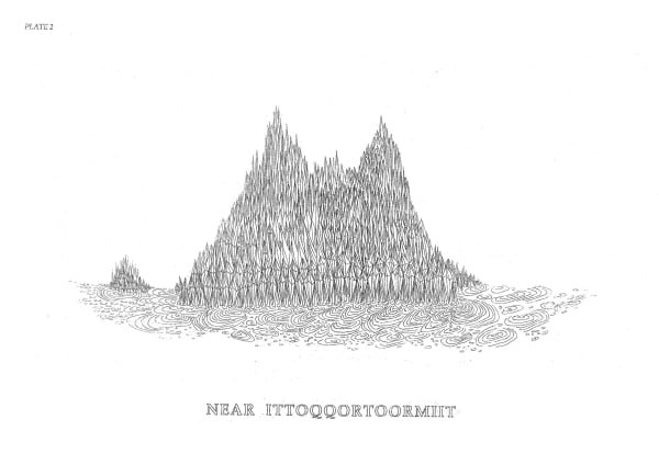 Ilana Halperin RSA Near Ittoqqortoormit, 2007 Hard ground copper plate etching on Fabriano paper Image: 27 x 35 cm Frame: 55 x 64 cm