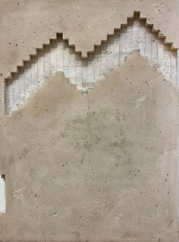 William Braithwaite Strata Concretion I, 2019 Polished concrete and steel 60 x 40 cm