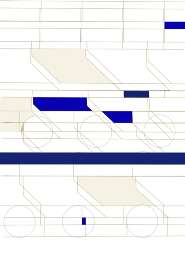 Jo Ganter RSA In Transit Blue Archival pigment print on Somerset Enhanced paper Edition of 5