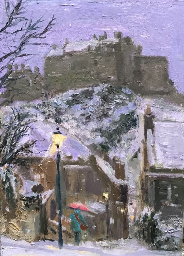 Henry Kondracki RSA Miss Brodie Oil on canvas 36 x 26 cm