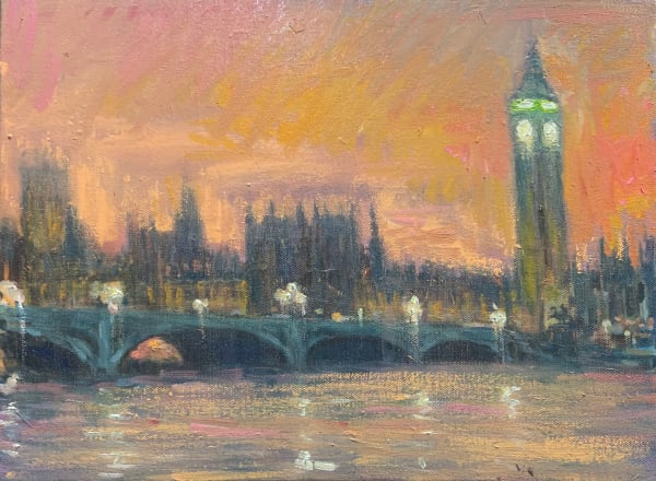 Henry Kondracki RSA Old Father Thames Oil on canvas 30 x 40 cm