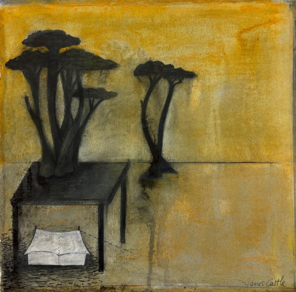 James Castle RSA Full Moon Mixed media on Fabriano paper Image: 25 x 25 cm Frame: 49 x 41 cm