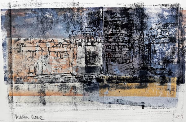 Victoria Crowe RSA Venice: Sun and Storm Mixed media on paper Image: 35 x 51 cm Frame: 61 x 76 cm
